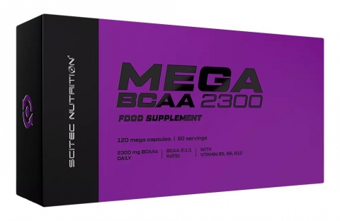 SCITEC MEGA BCAA 2300 -120 KAPSLÍ SCITEC MEGA BCAA 2300 -120 KAPSLÍ